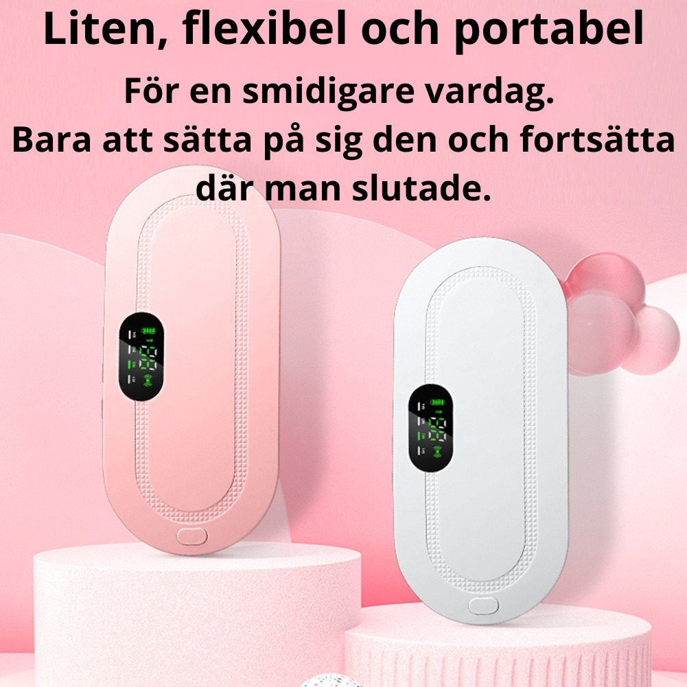 Värmeplatta Massage – USB Uppladdningsbar för Mensvärk & Magkramp