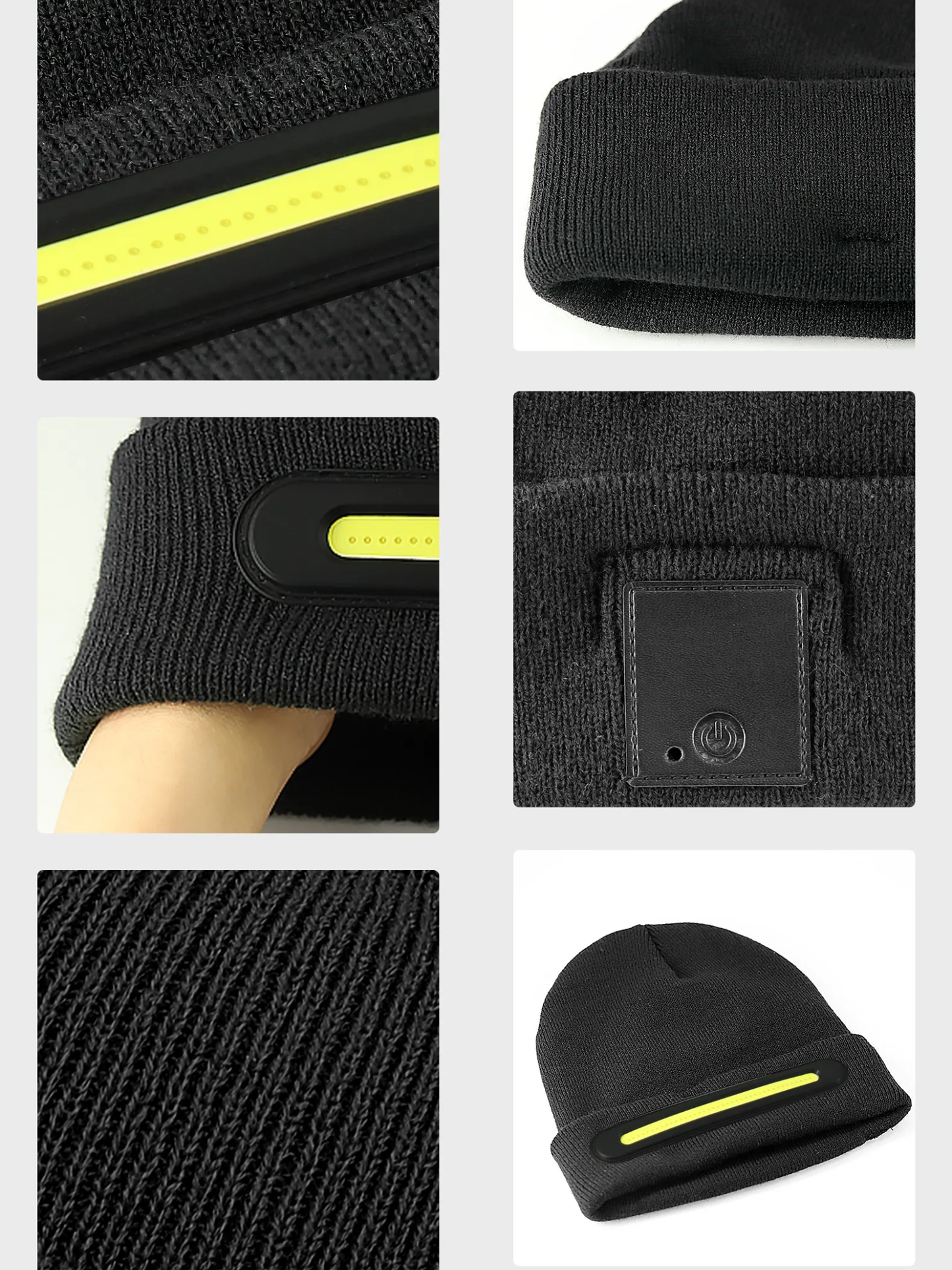 LED-mössa med Inbyggd Lampa - Varm Vintermössa för Utomhusaktiviteter