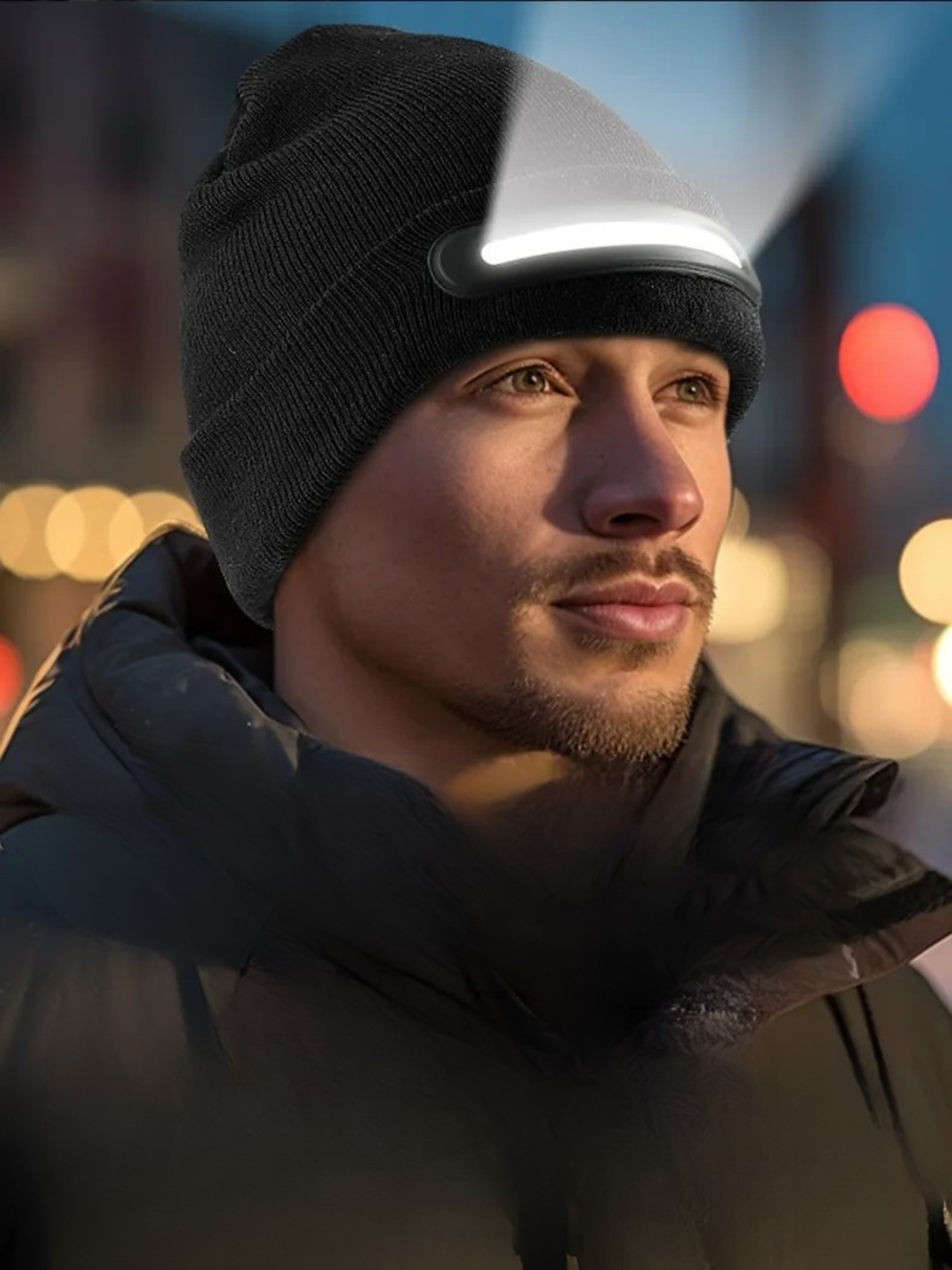 LED-mössa med Inbyggd Lampa - Varm Vintermössa för Utomhusaktiviteter