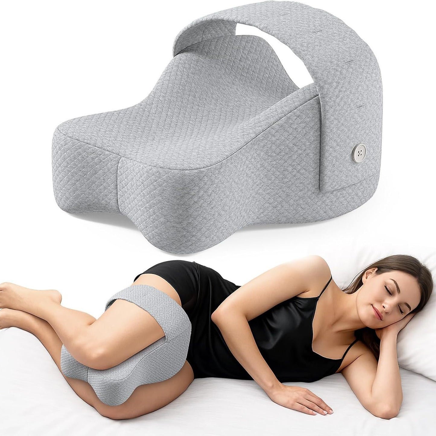 Memory foam benkudde – Ergonomisk knäkudde för bättre sömn & komfort