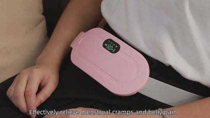 Värmeplatta Massage – USB Uppladdningsbar för Mensvärk & Magkramp
